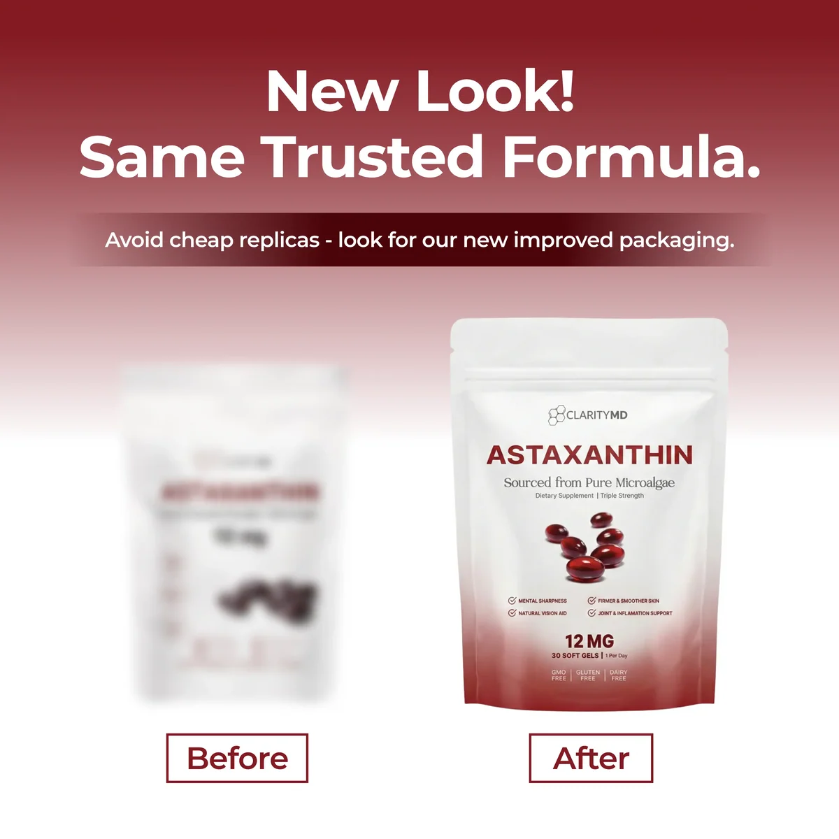 Clarity Medicine Astaxanthin 12mg Softgels
