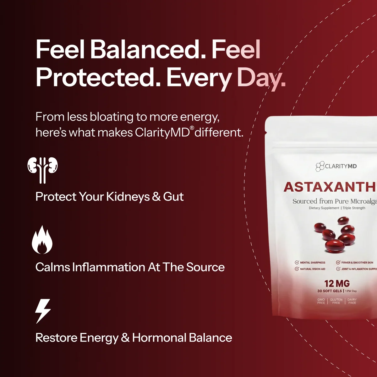 Clarity Medicine Astaxanthin 12mg Softgels